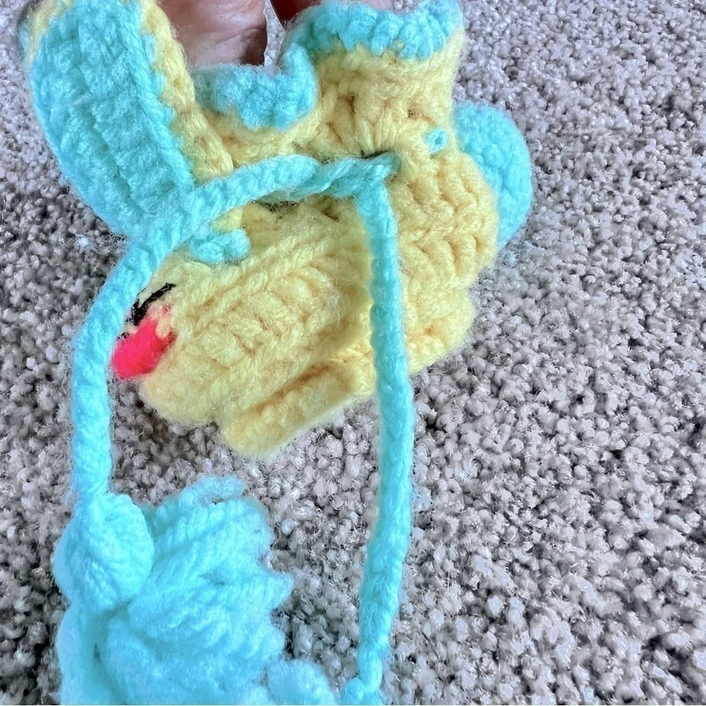 Vintage 1970 handmade bunny booties